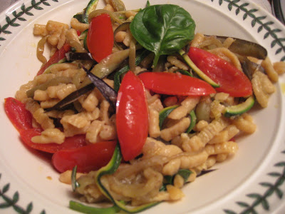 Passatelli con caponata di verdurine