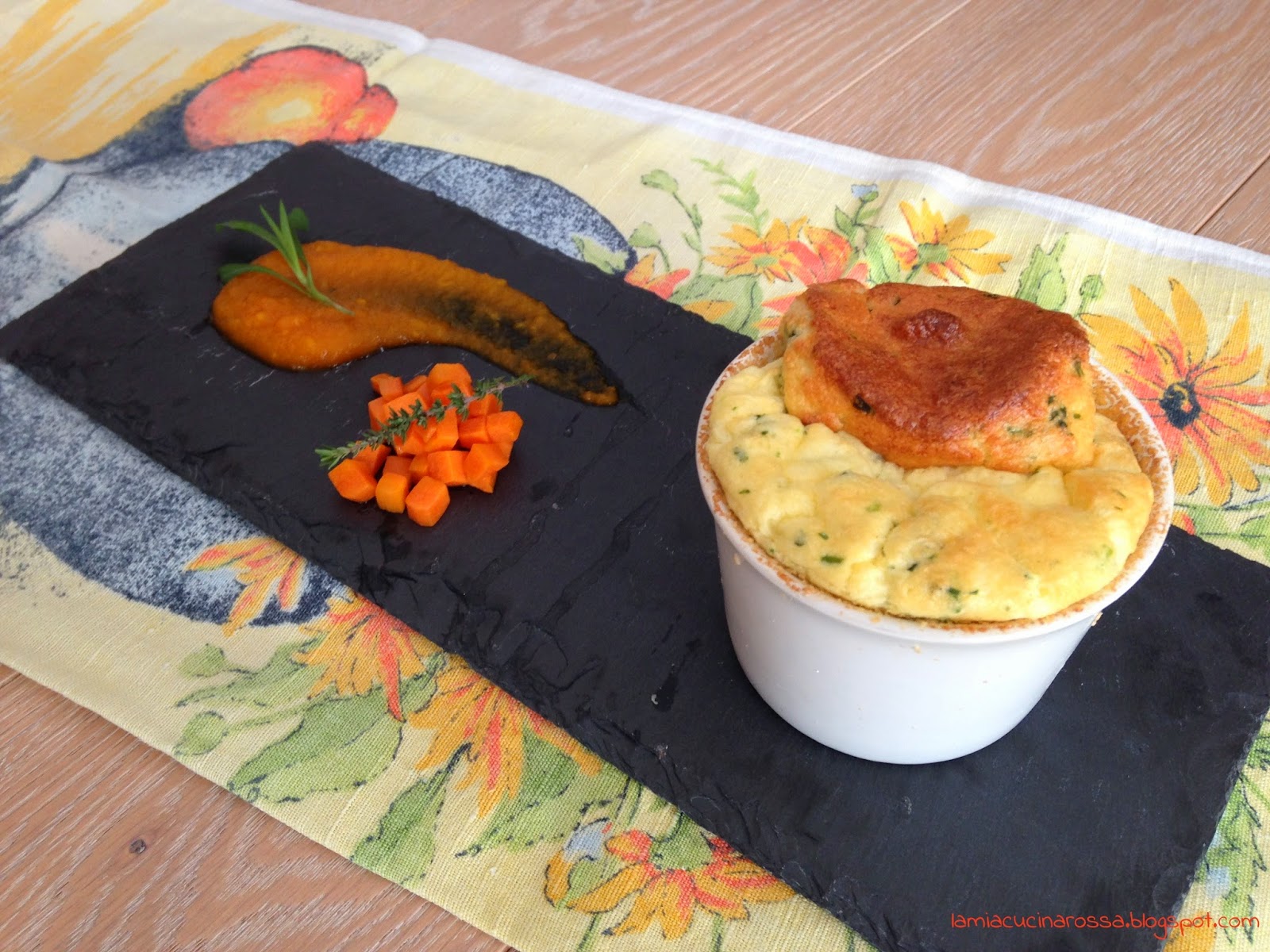 Soufflè di tagliatelle della Madonna con crema di carote allo zenzero, e la cronaca di un fallimento.