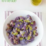 Chi la dura, la vince: cavolfiore viola arrosto con pesto di prezzemolo
