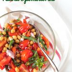 Insalata di ceci, rucola e pomodorini